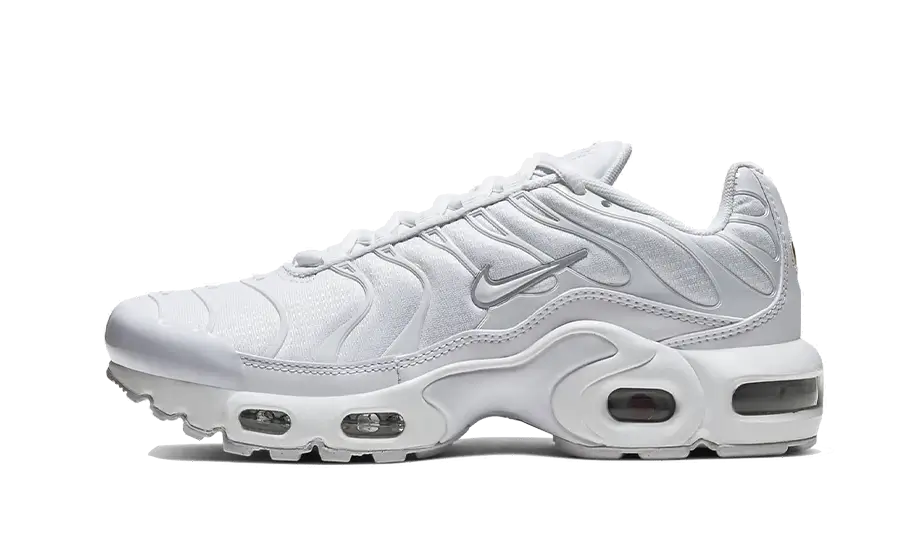 Nike Air Max Plus White Metallic Silver, White/Metallic Silver-White (CW7044-100)