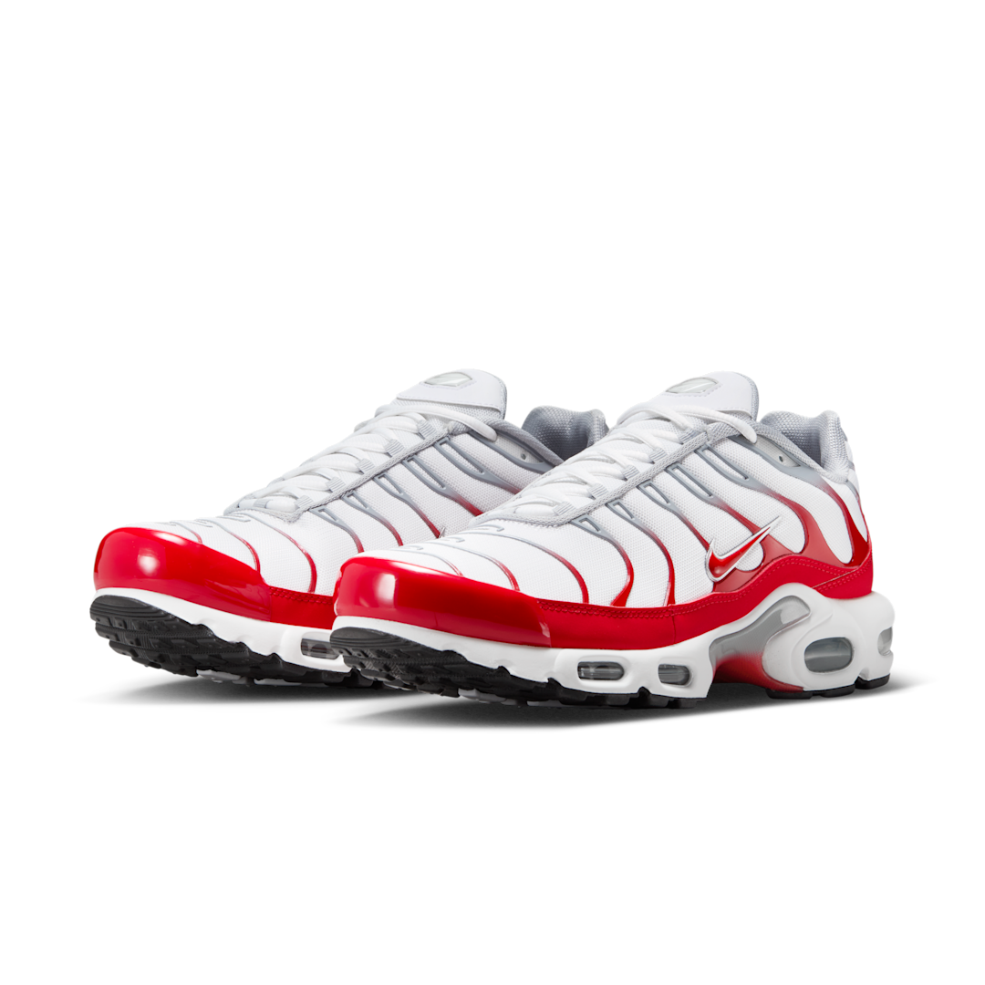 Nike Air Max Plus White University Red Wolf Grey