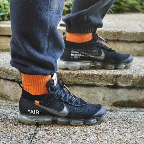 Nike Air VaporMax Off-White Black (2018), Black/Total Crimson-Clear (AA3831-002)