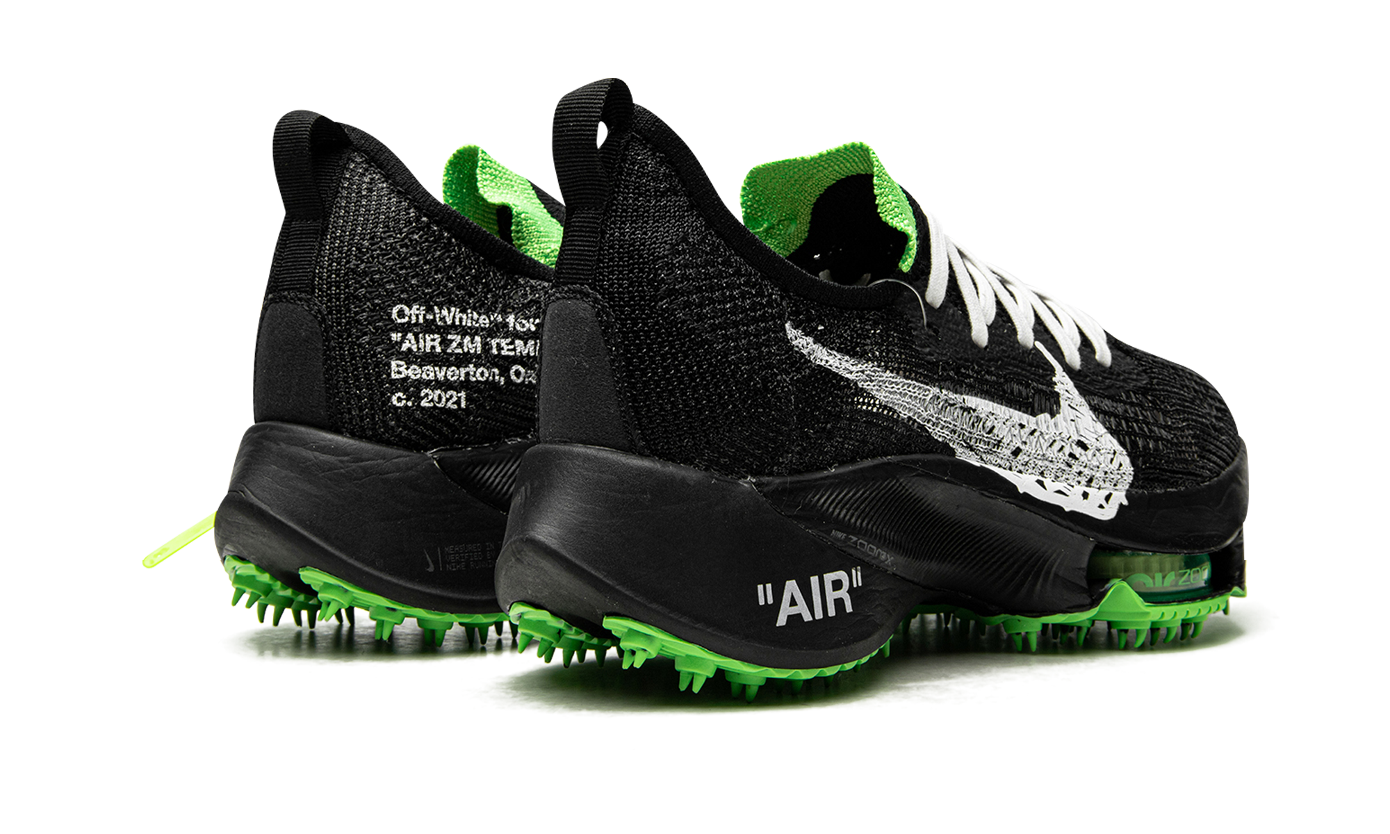 Nike Air Zoom Tempo Next% Flyknit Off-White Black Scream Green