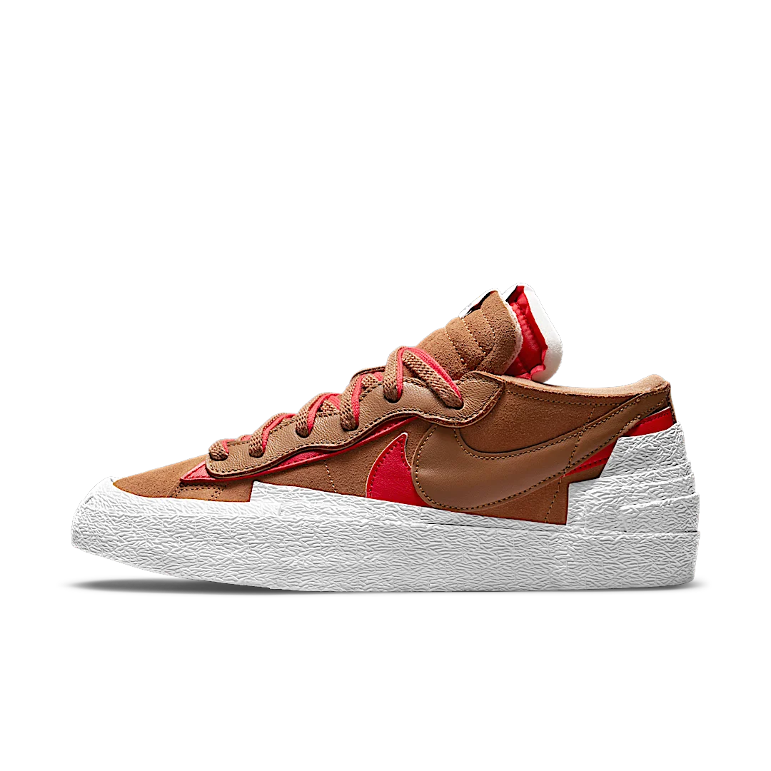 Nike Blazer Low sacai British Tan, Light British Tan/White-University Red (DD1877-200)