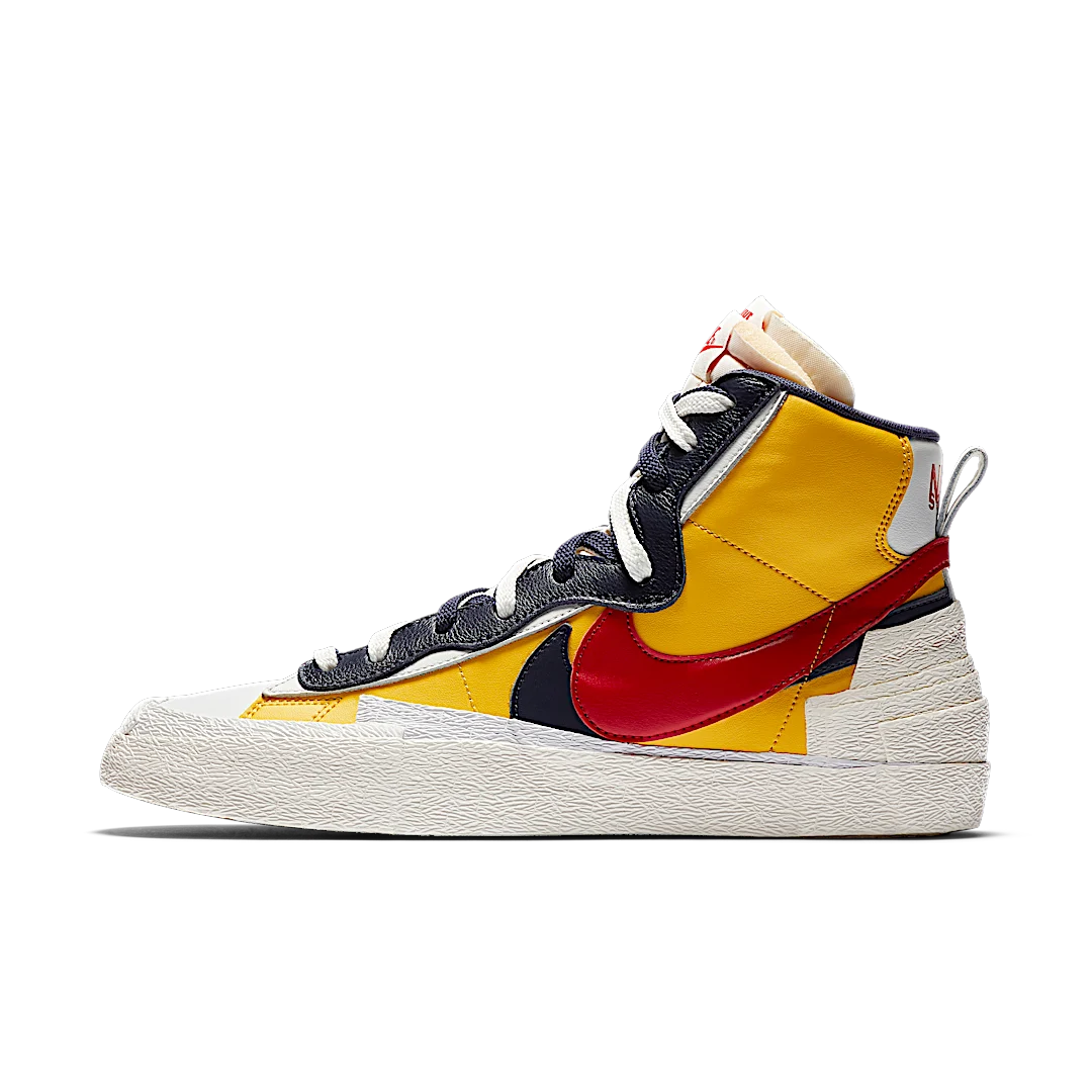 Nike Blazer Mid sacai Snow Beach, White/Obsidian-University Red-Varsity Maize (BV0072-700)