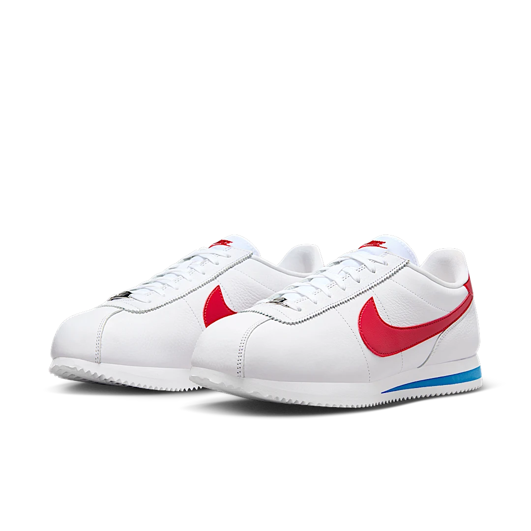 Nike Classic Cortez Forrest Gump (2024), White/Varsity Red/Varsity Blue/Metallic Silver (FZ1347-100)