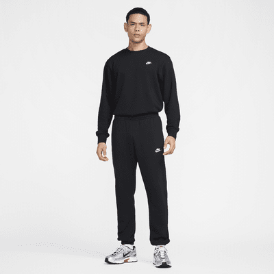 Nike Club Men's French Terry Crew Black/Black/White