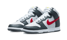 Nike Dunk High Embossed Basketball Grey Red, Grey/White-University Red (FD0668-001)