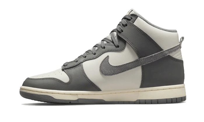 Nike Dunk High Vintage Light Bone Grey, Light Bone/Tumbled Grey-Coconut Milk-Alpha Orange (DM0582-001)