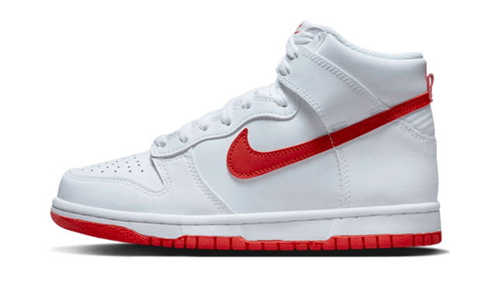 Nike Dunk High White Picante Red, White/White/Picante Red/Picante Red (DV0828-100)