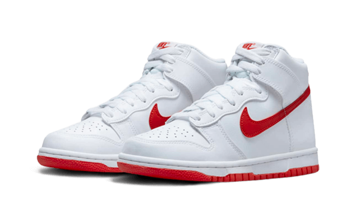 Nike Dunk High White Picante Red, White/White/Picante Red/Picante Red (DV0828-100)