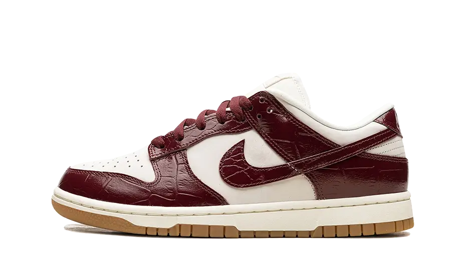 Nike Dunk Low LX Dark Team Red Croc, Phantom/Sail/Gum Light Brown/Dark Team Red (FJ2260-004)