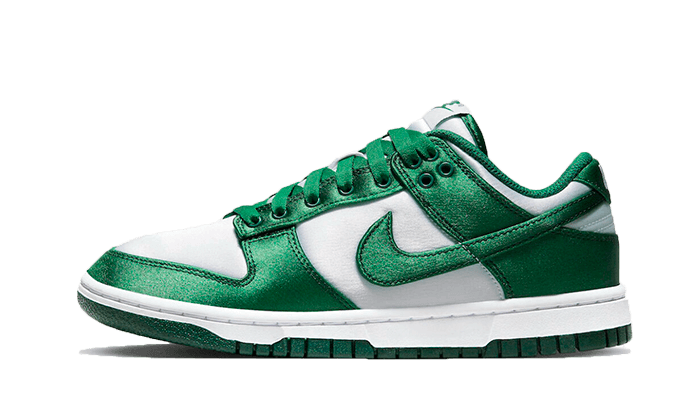 Nike Dunk Low Michigan State Satin, White/Team Green (DX5931-100)