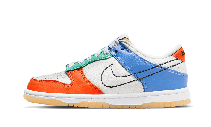 Nike Dunk Low Nike 101, White/Black/Safety Orange/Green Glow (DX3363-100)