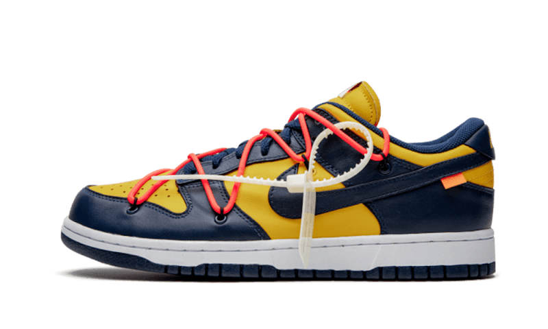 Nike Dunk Low Off-White University Gold, University Gold/Midnight Navy-White (CT0856-700)