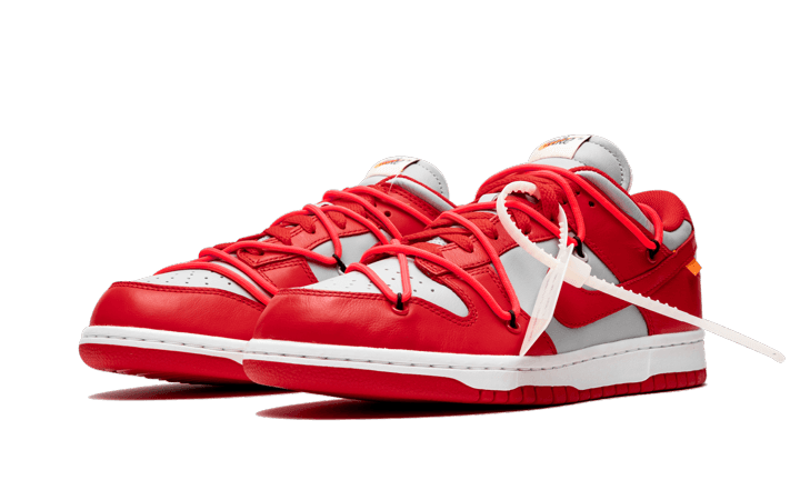 Nike Dunk Low Off-White University Red, University Red/University Red-Wolf Grey (CT0856-600)