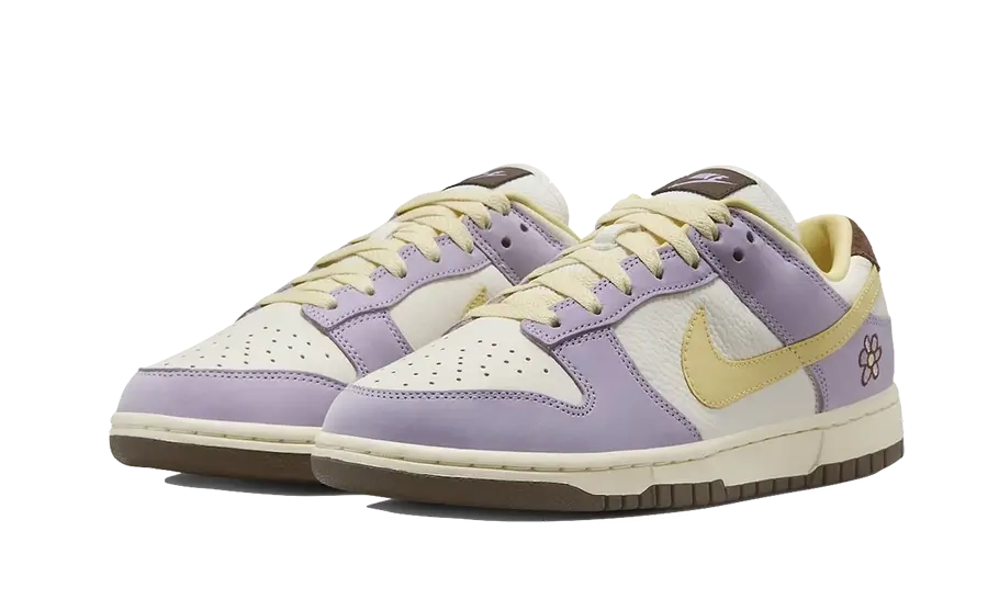 Nike Dunk Low Premium Lilac Bloom, Lilac Bloom/Soft Yellow/Sail/Coconut Milk/Baroque Brown (FB7910-500)