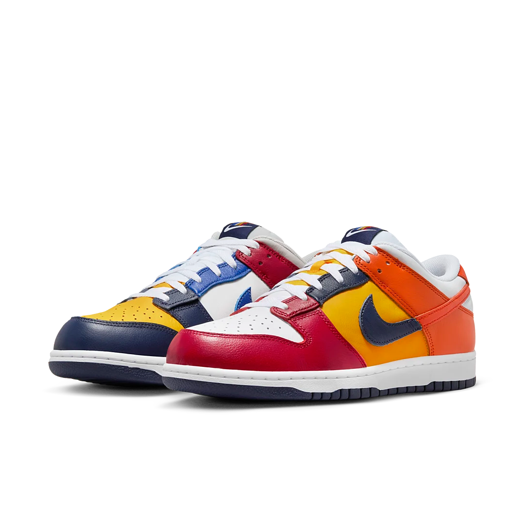 Nike Dunk Low QS CO.JP What The (2024), Midnight Navy/Varsity Maize/Varsity Red/Neutral Grey/Varsity Royal/Orange Blaze (IB2051-400)