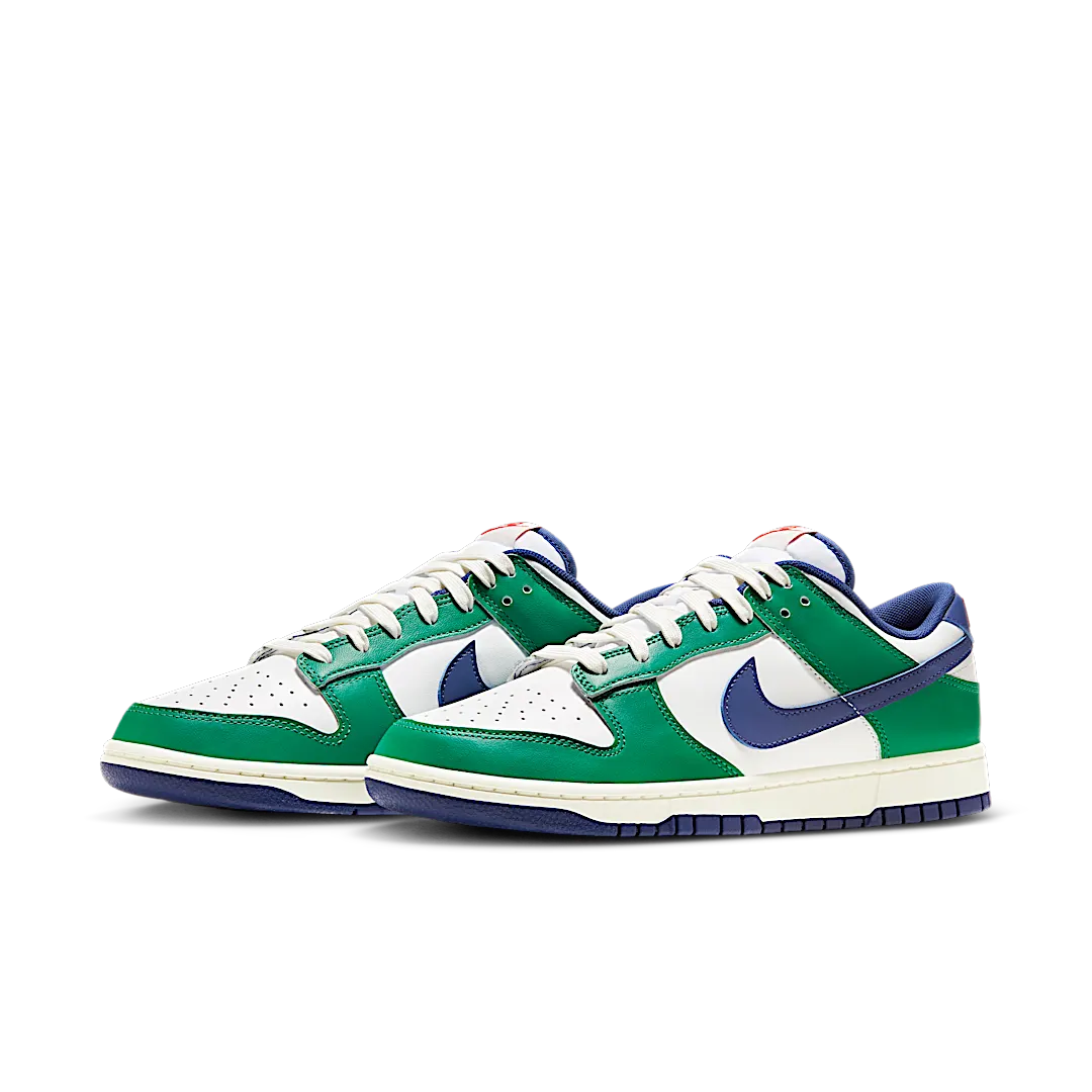 Nike Dunk Low Retro Gorge Green Deep Royal Blue, White/Gorge Green-Deep Royal Blue-Sail (FQ6849-141)