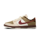 Nike Dunk Low Retro Khaki Team Red Pearl White