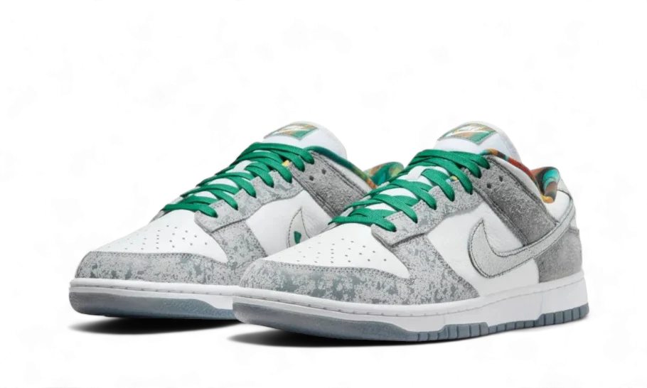 Nike Dunk Low Retro Premium Philly, White/Grey/Kelly Green/Multi Color (HF4840-068)