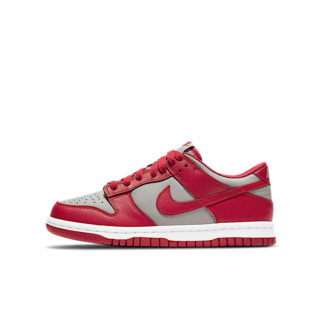 Nike Dunk Low Retro UNLV (2021), Medium Grey/Varsity Red-White (CW1590-002)