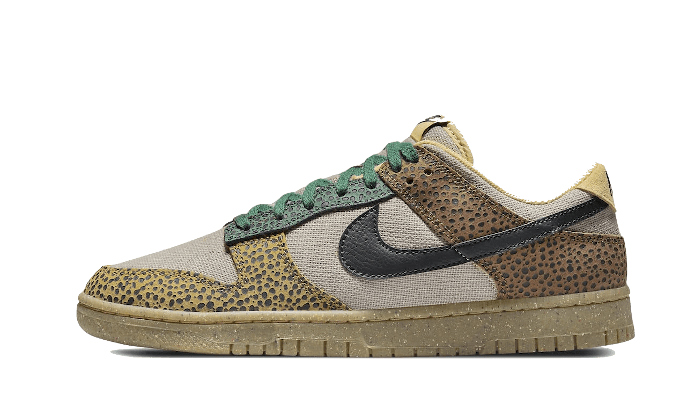 Nike Dunk Low Safari Golden Moss, Cacao Wow/Off Noir-Gorge Green (DX2654-200)