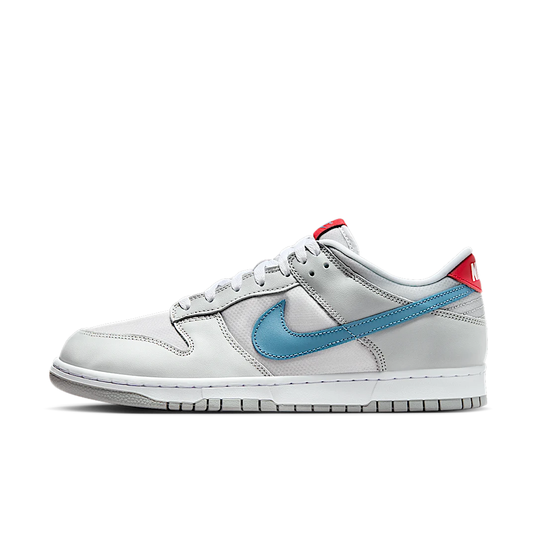 Nike Dunk Low Silver Surfer (2024), Metallic Silver/Aegean Storm-Neutral Grey-Flat Silver-Gym Red (HF0391-001)