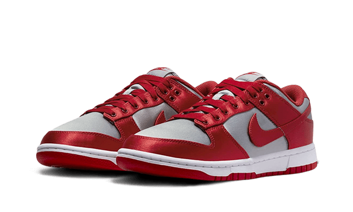 Nike Dunk Low UNLV Satin, Medium Grey/Varsity Red-White (DX5931-001)