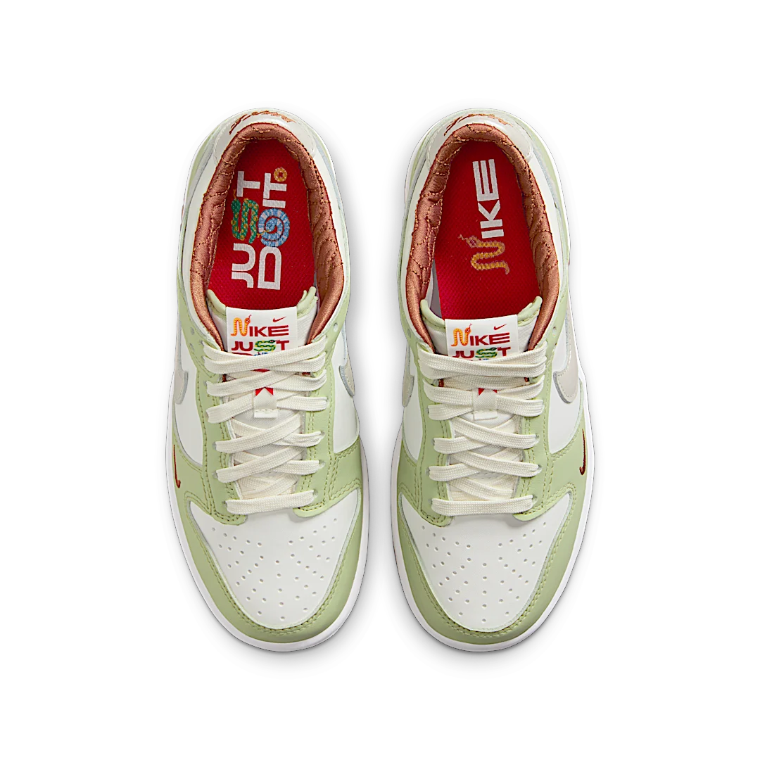 Nike Dunk Low Year of the Snake, Sail/Light Bone/White/Olive Aura/Light British Tan/University Red (HV6001-101)