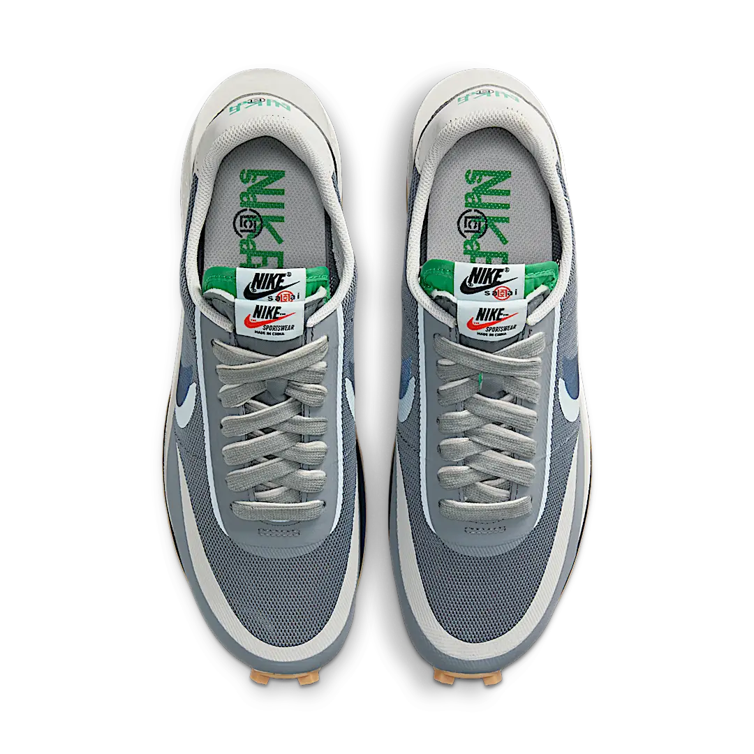 Nike LD Waffle sacai CLOT Kiss of Death 2 Cool Grey, Cool Grey/Obsidian/Navy/Green (DH3114-001)