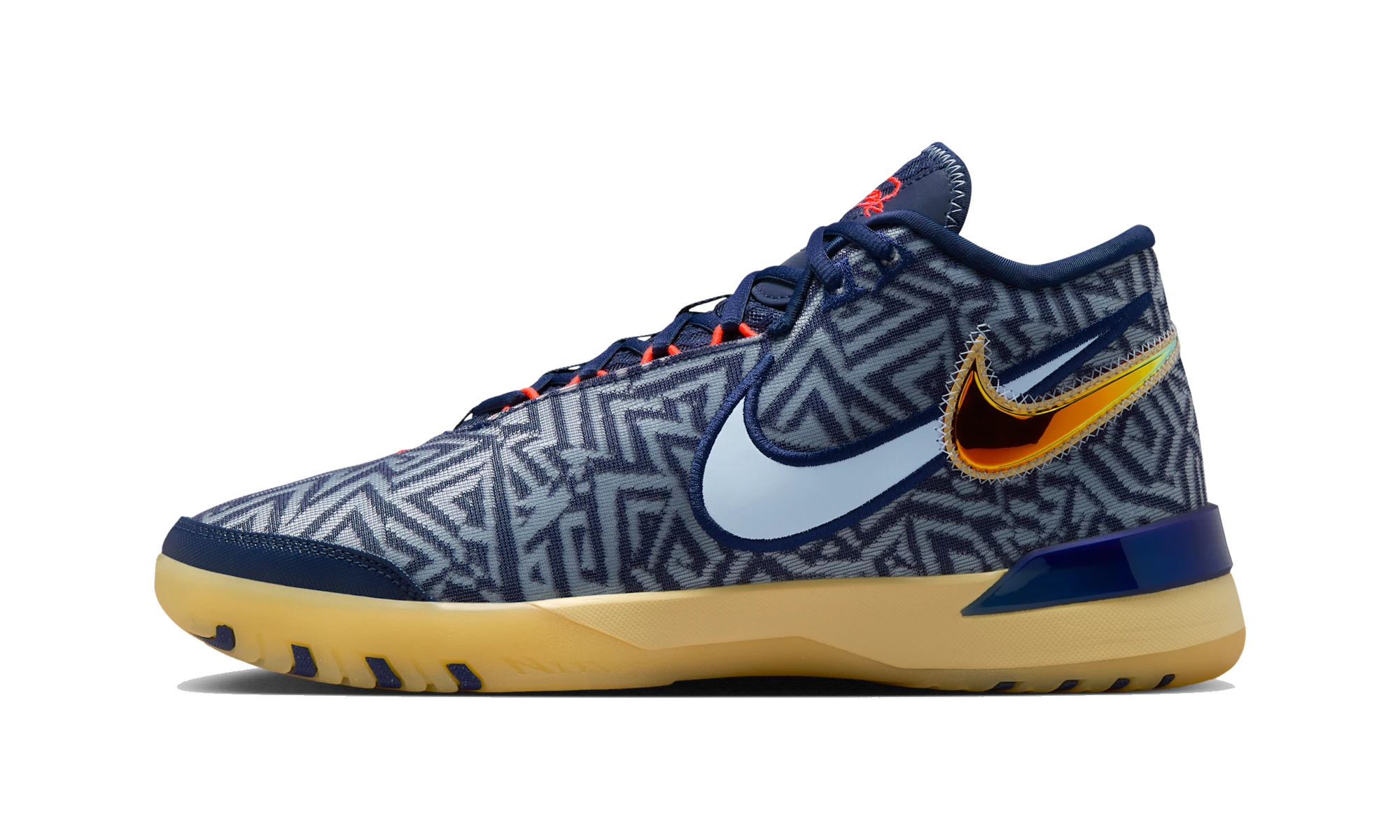 Nike LeBron NXXT Genisus Midnight Navy Soft Yellow Bright Crimson Light Armory Blue