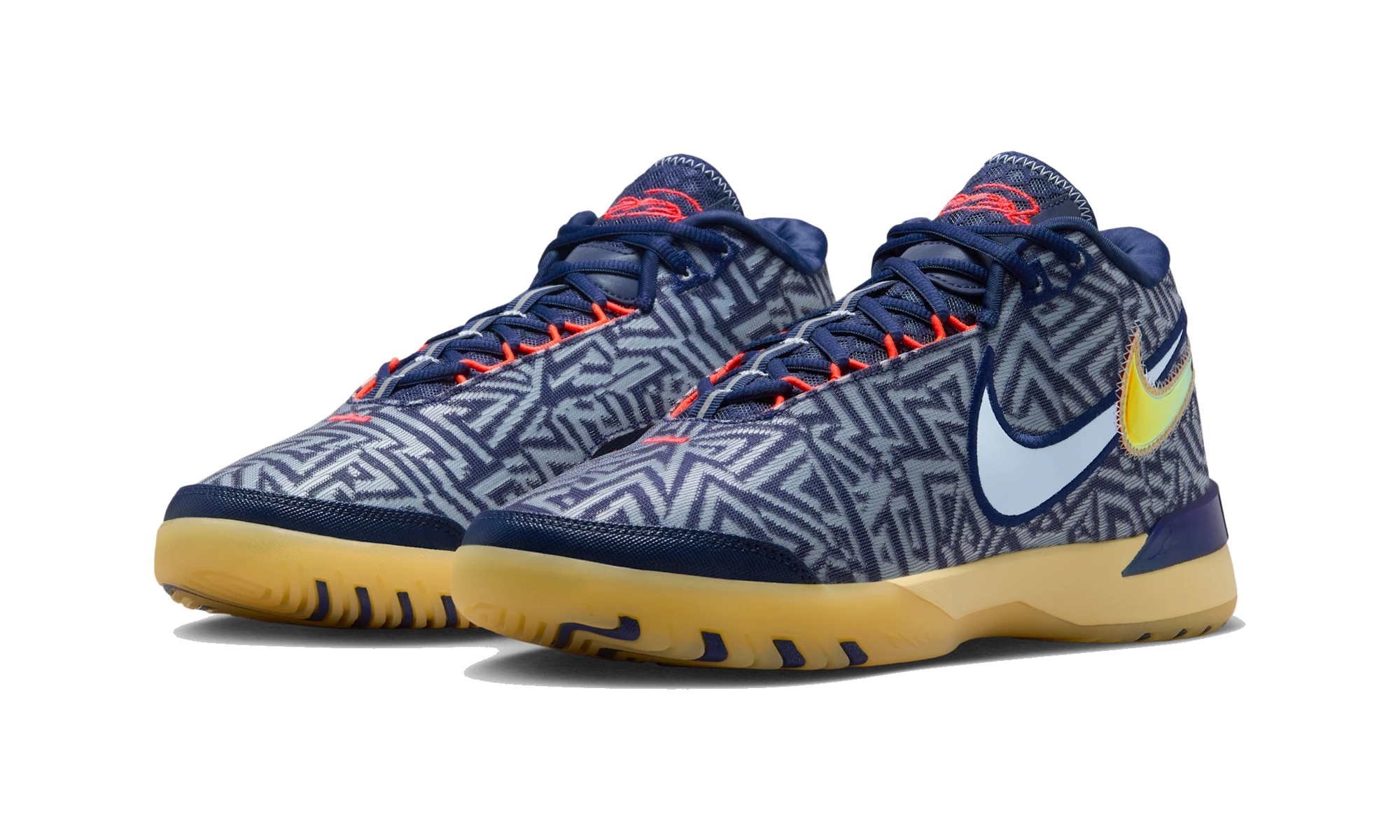 Nike LeBron NXXT Genisus Midnight Navy Soft Yellow Bright Crimson Light Armory Blue