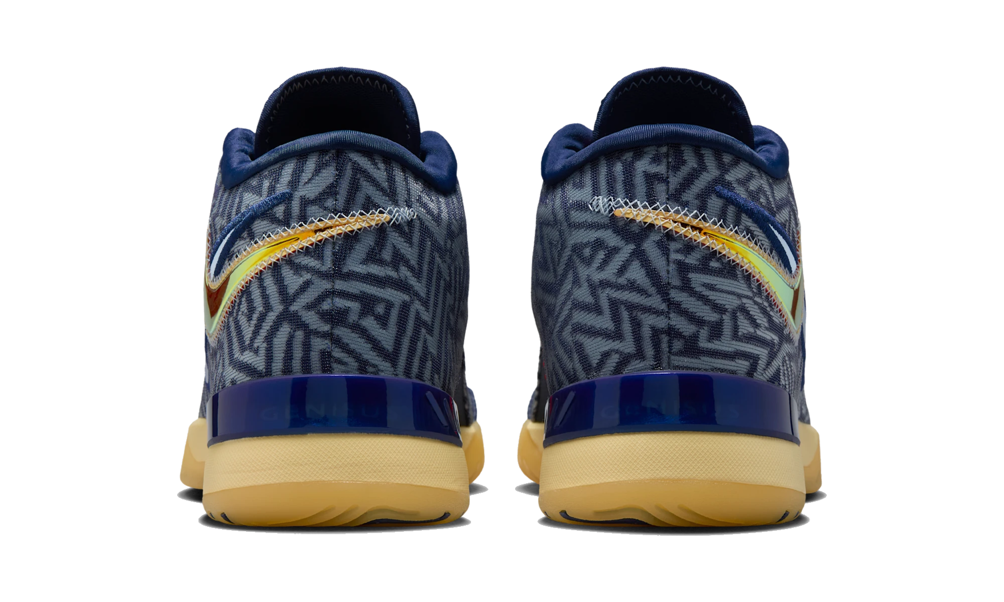 Nike LeBron NXXT Genisus Midnight Navy Soft Yellow Bright Crimson Light Armory Blue