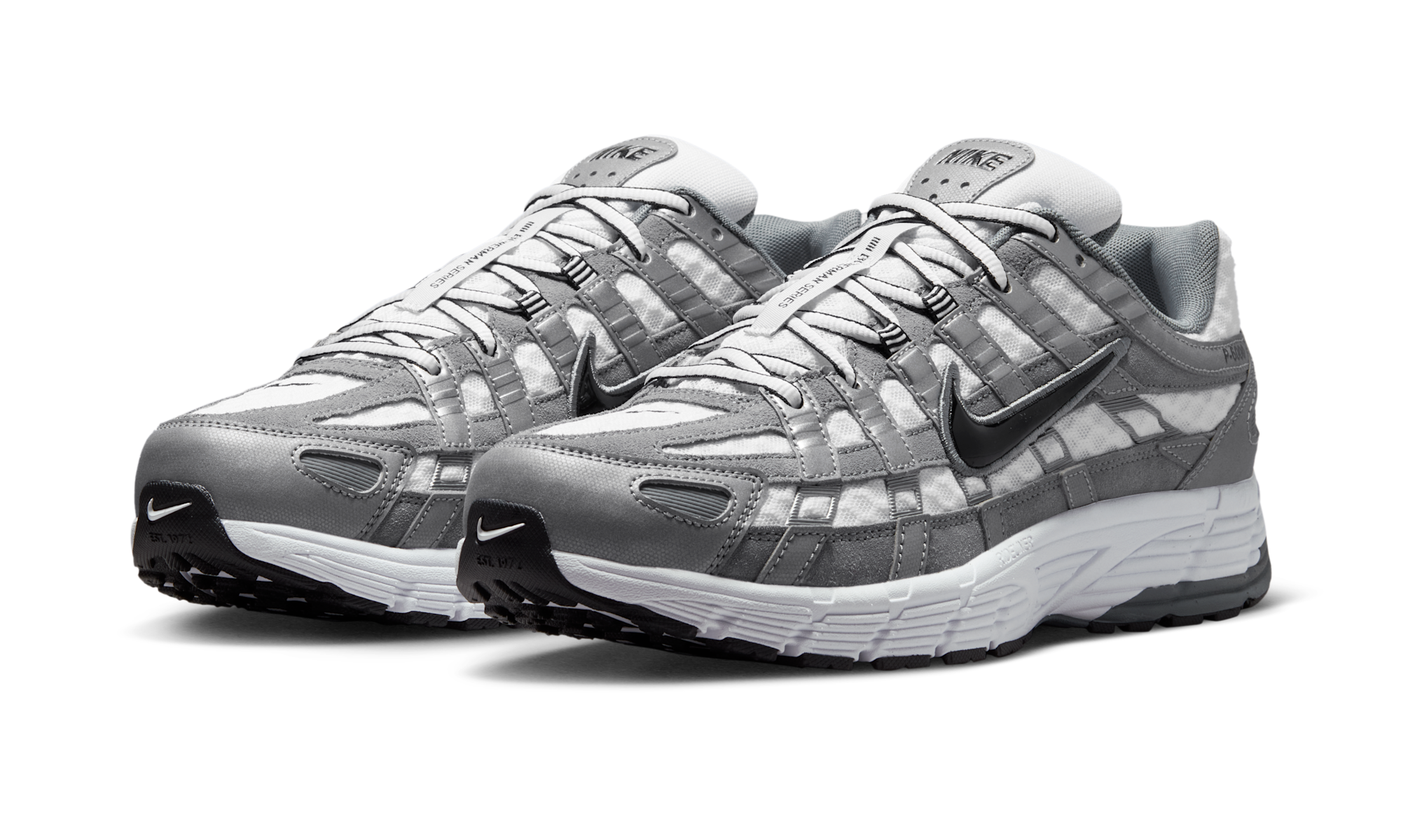Nike P-6000 White Metallic Cool Grey Black