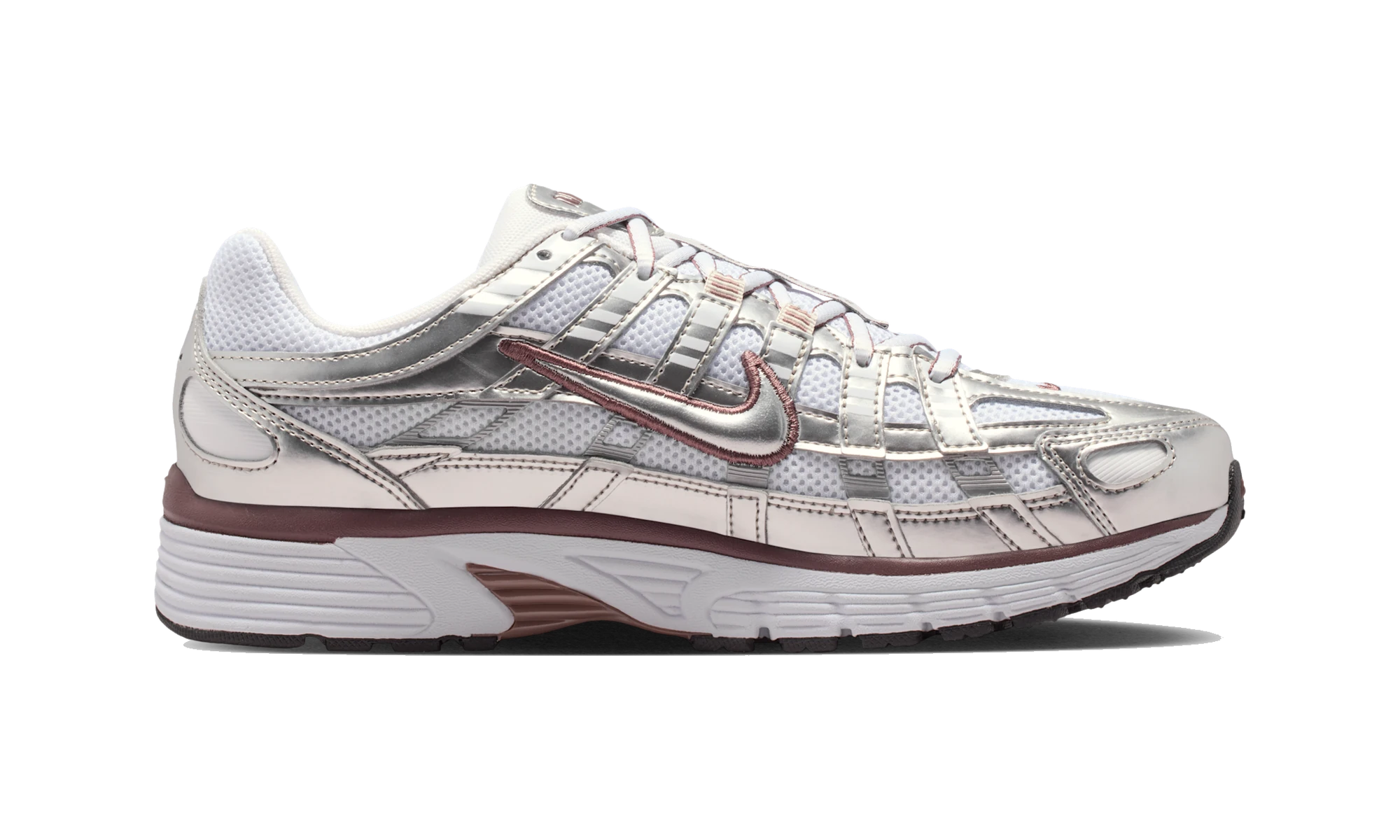 Nike P-6000 White Metallic Silver Tattoo