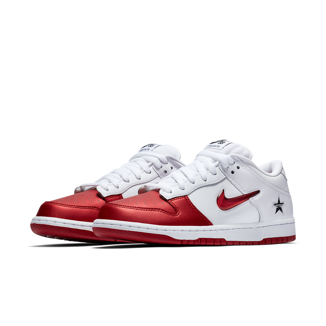 Nike SB Dunk Low Supreme Jewel Swoosh Red