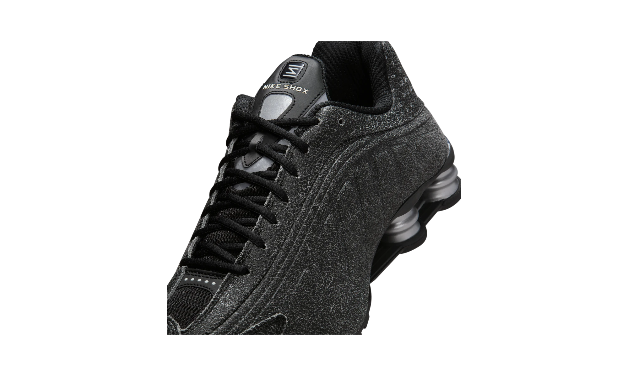 Nike Shox R4 Black Distressed Leather