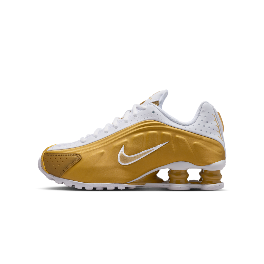 Nike Shox R4 Metallic Gold White (CW2626-700) - Sneak
