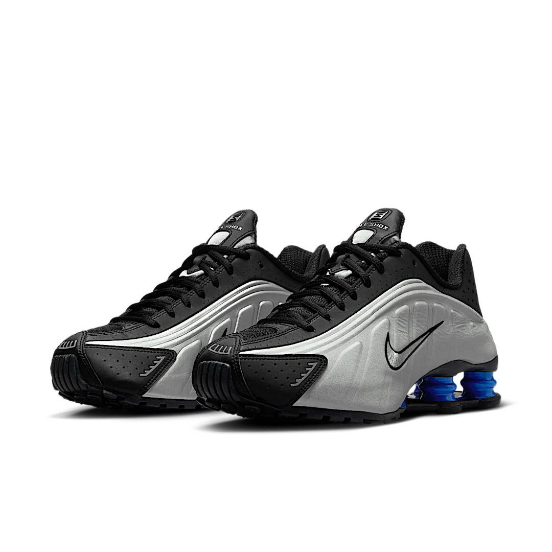 Nike Shox R4 Metallic Silver Black Racer Blue, Metallic Silver/Black/Racer Blue (AR3565-006)