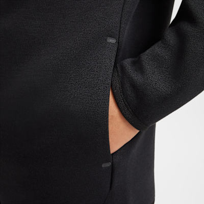 Nike Sportswear Tech Fleece Older Kids' Full-Zip Hoodie Black/Black/Black/Black - Sneak