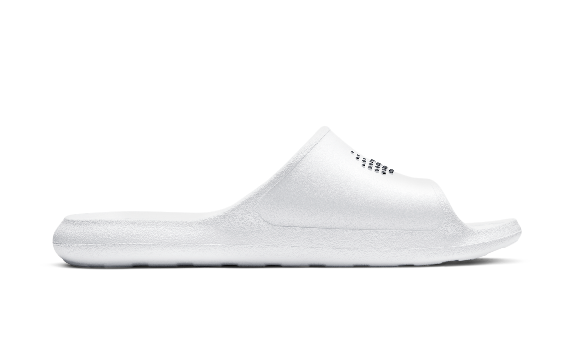 Nike Victori One Shower Slide White Polka Dot Swoosh