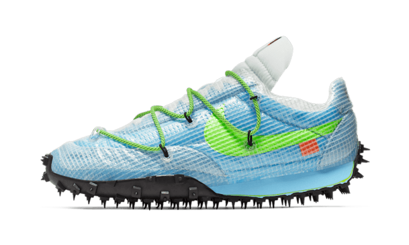 Nike Waffle Racer Off-White Vivid Sky, Vivid Sky/Black-Electric Green (CD8180-400)