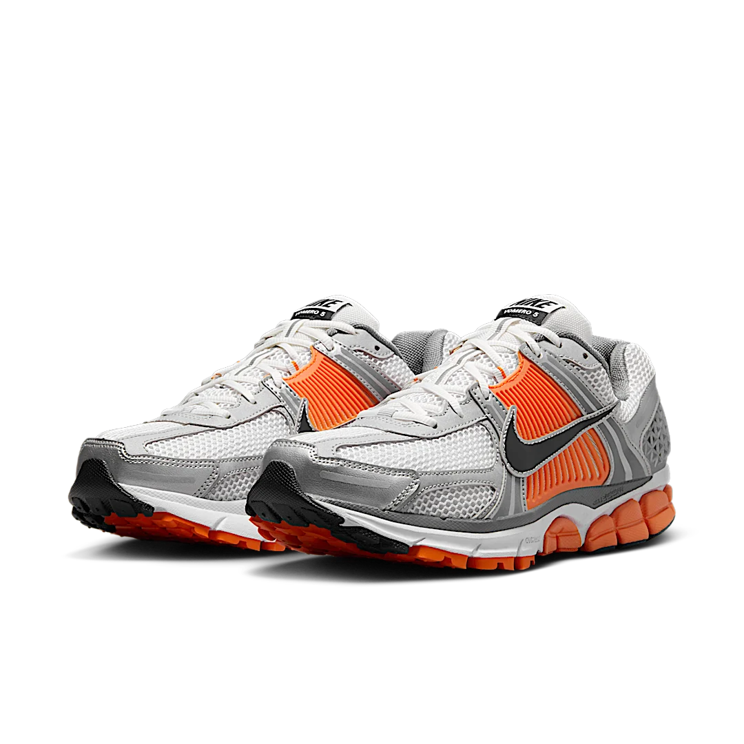 Nike Zoom Vomero 5 Platinum Tint Safety Orange, Platinum Tint/Cool Grey/White/Dark Obsidian/Safety Orange (FJ4151-002)