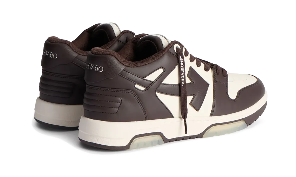 OFF-WHITE Out Of Office OOO Low Tops Chocolate White