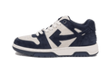 OFF-WHITE Out Of Office OOO Low Tops Navy Blue Suede