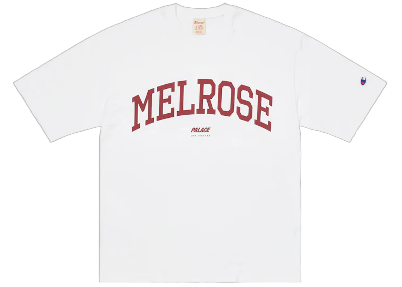 Palace Champion Shop Melrose T-shirt Los Angeles White