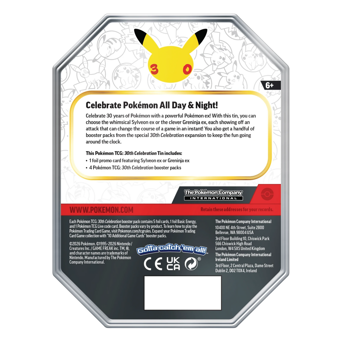 Pokémon TCG 30th Celebration Greninja ex Tin