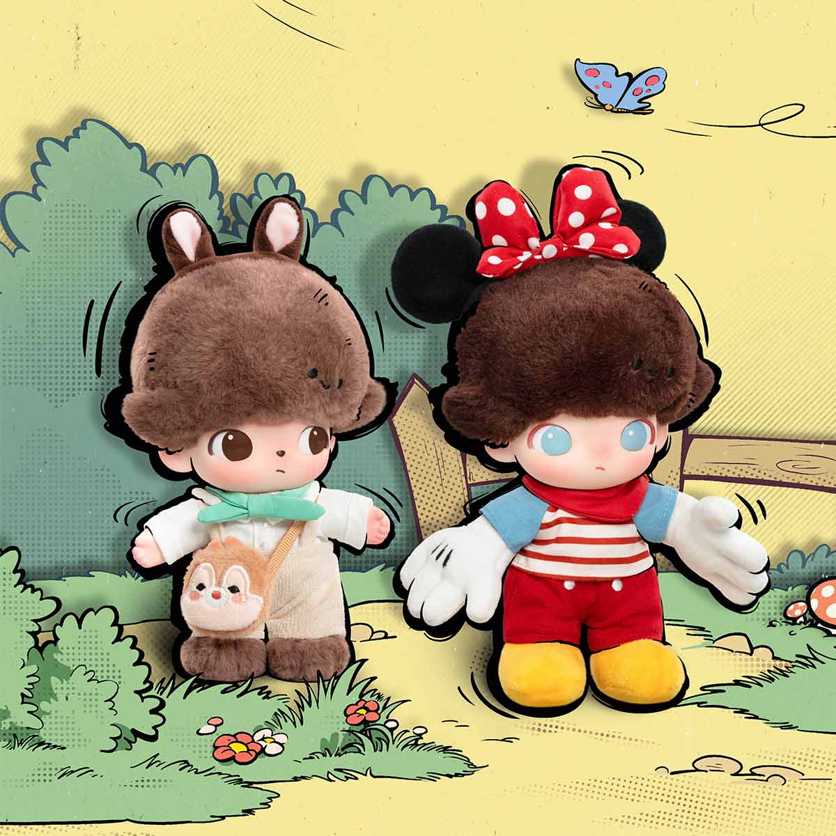 Pop Mart DIMOO WORLD × DISNEY Series Vinyl Plush Keychain Blind Box