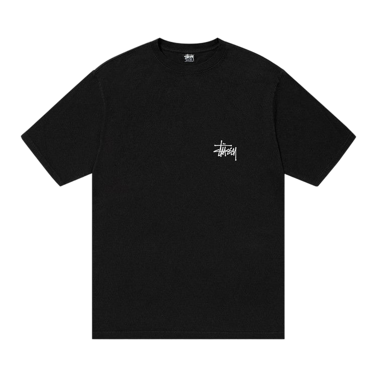Stussy Basic Pigment Dyed Logo T-Shirt Black