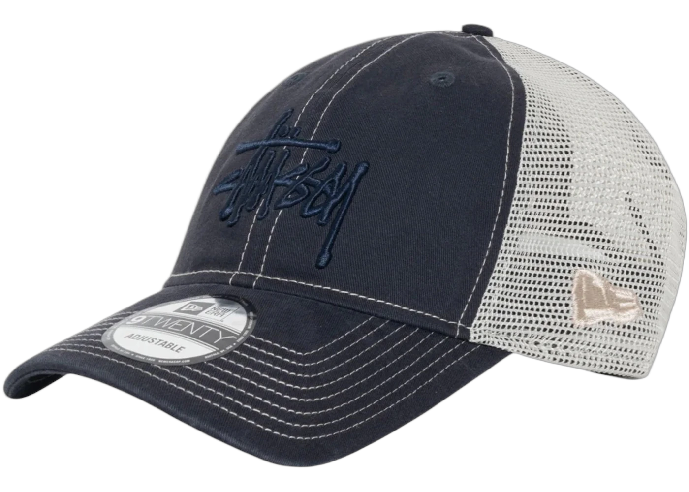 Stussy New Era 9Twenty Washed Basic Trucker Night Black