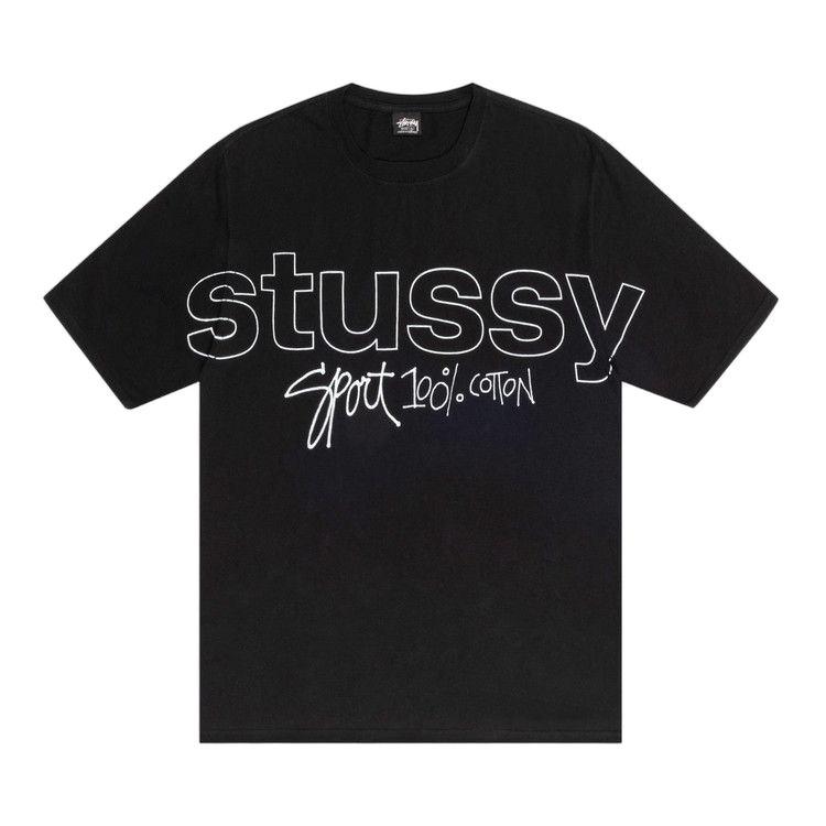 Stussy Sport 100% Pigment Dyed T-Shirt Black