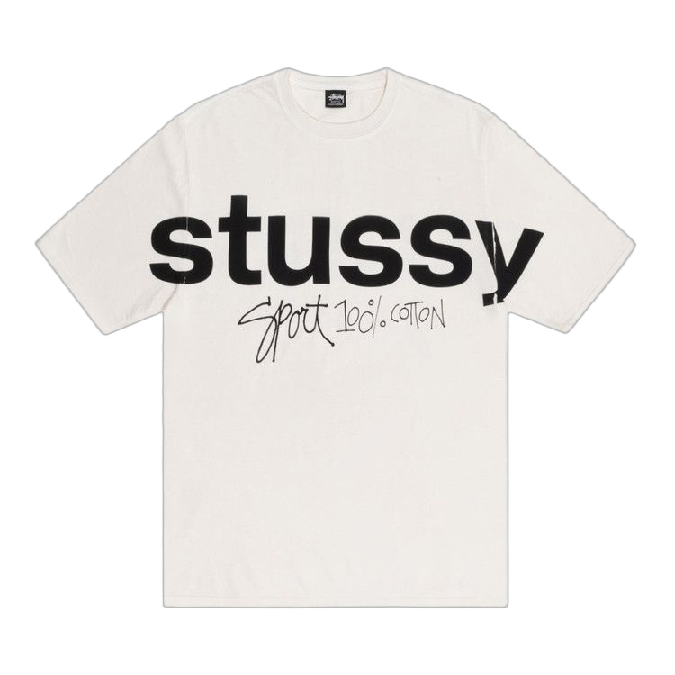 Stussy Sport 100% Pigment Dyed T-Shirt Natural
